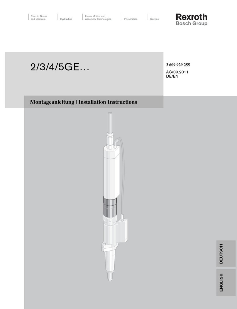Bosch Rexroth 2GE series installation instructions
