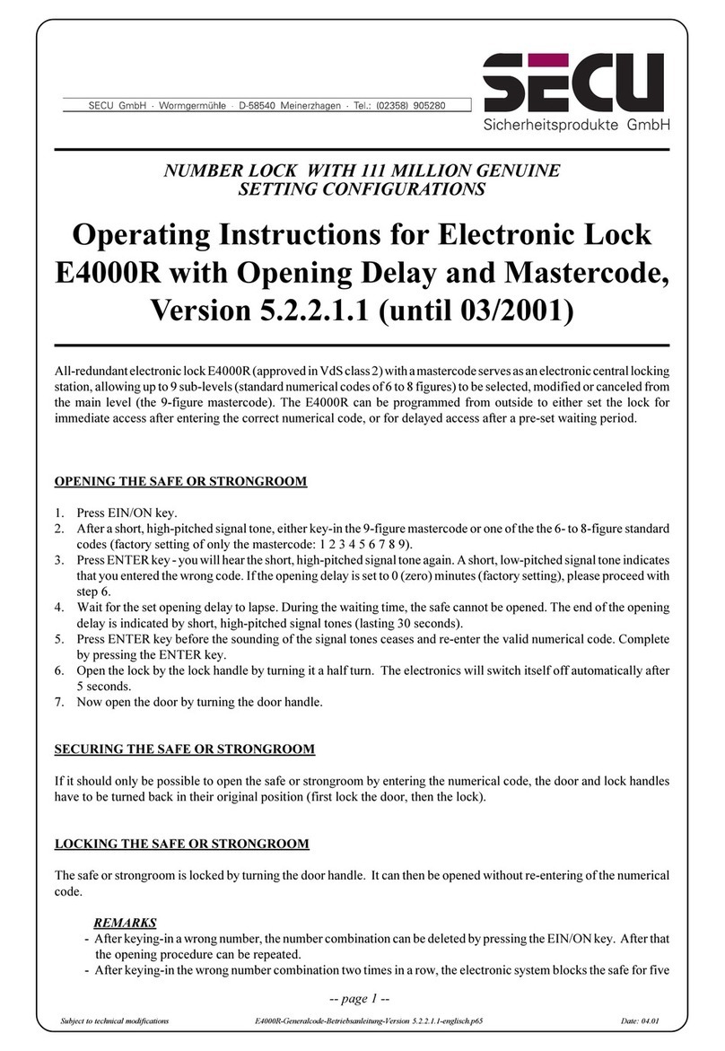 Secu E4000R User manual