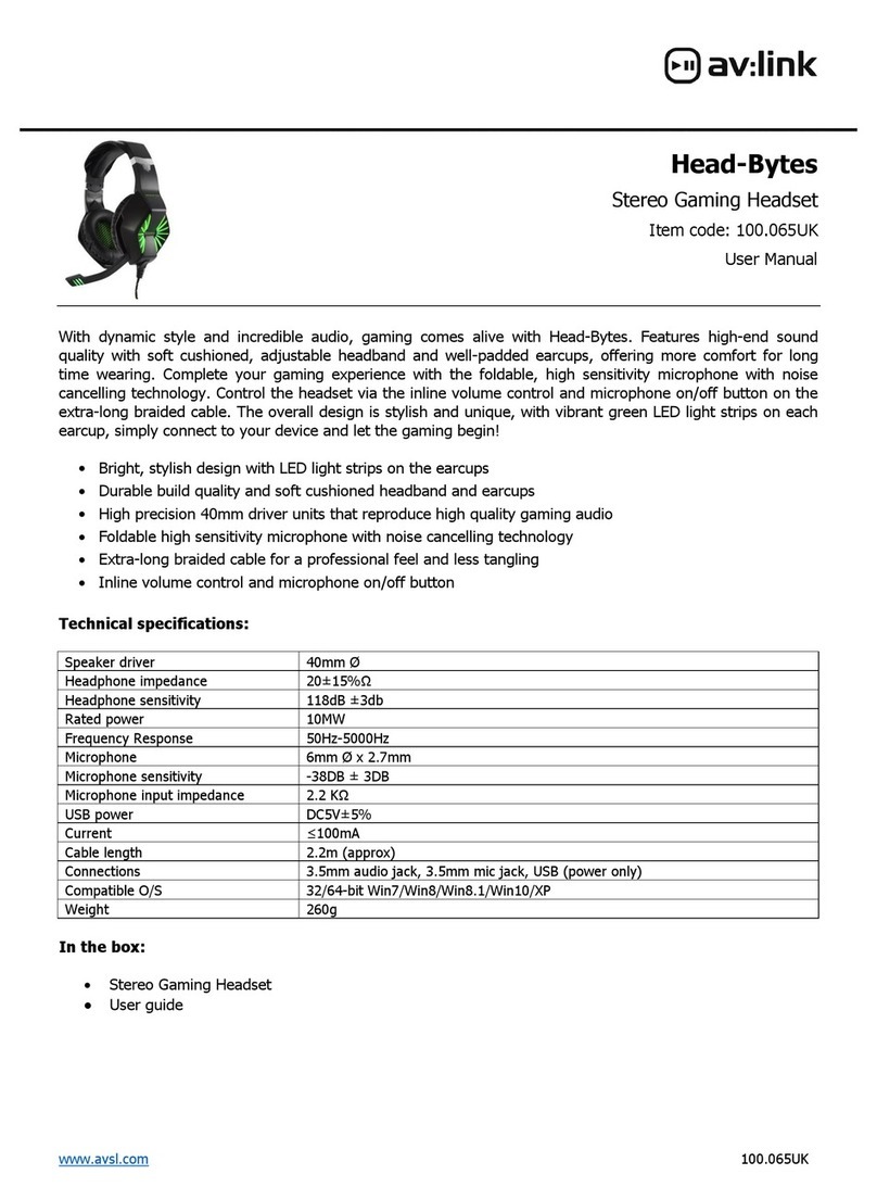 AVLink Head-Bytes user manual