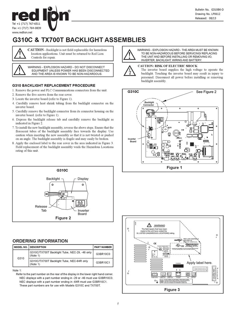 red lion G310C Use and care manual