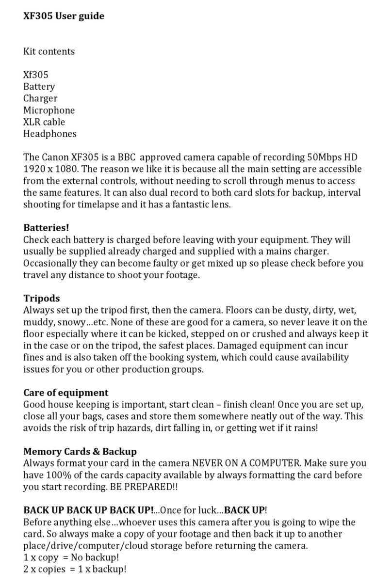 Canon XF305 User manual