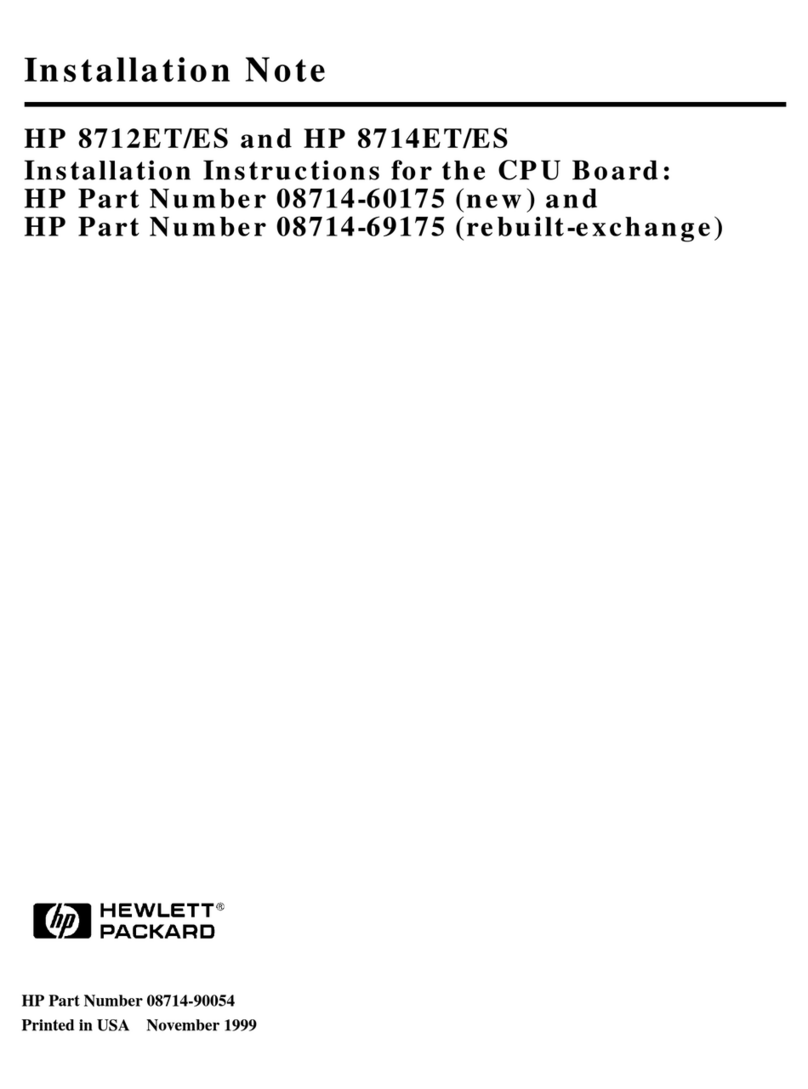 HP HP 8712ET Installation and operation manual
