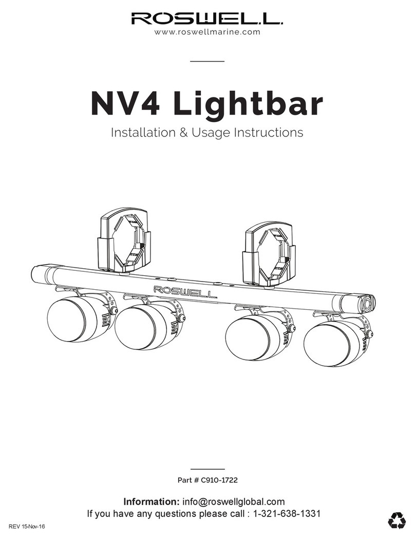 Roswell NV4 Lightbar Installation & user's instructions