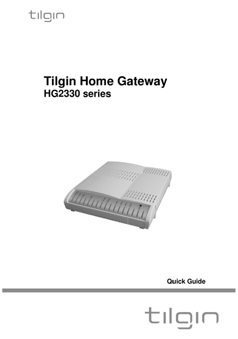 tilgin HG2330 series quick guide
