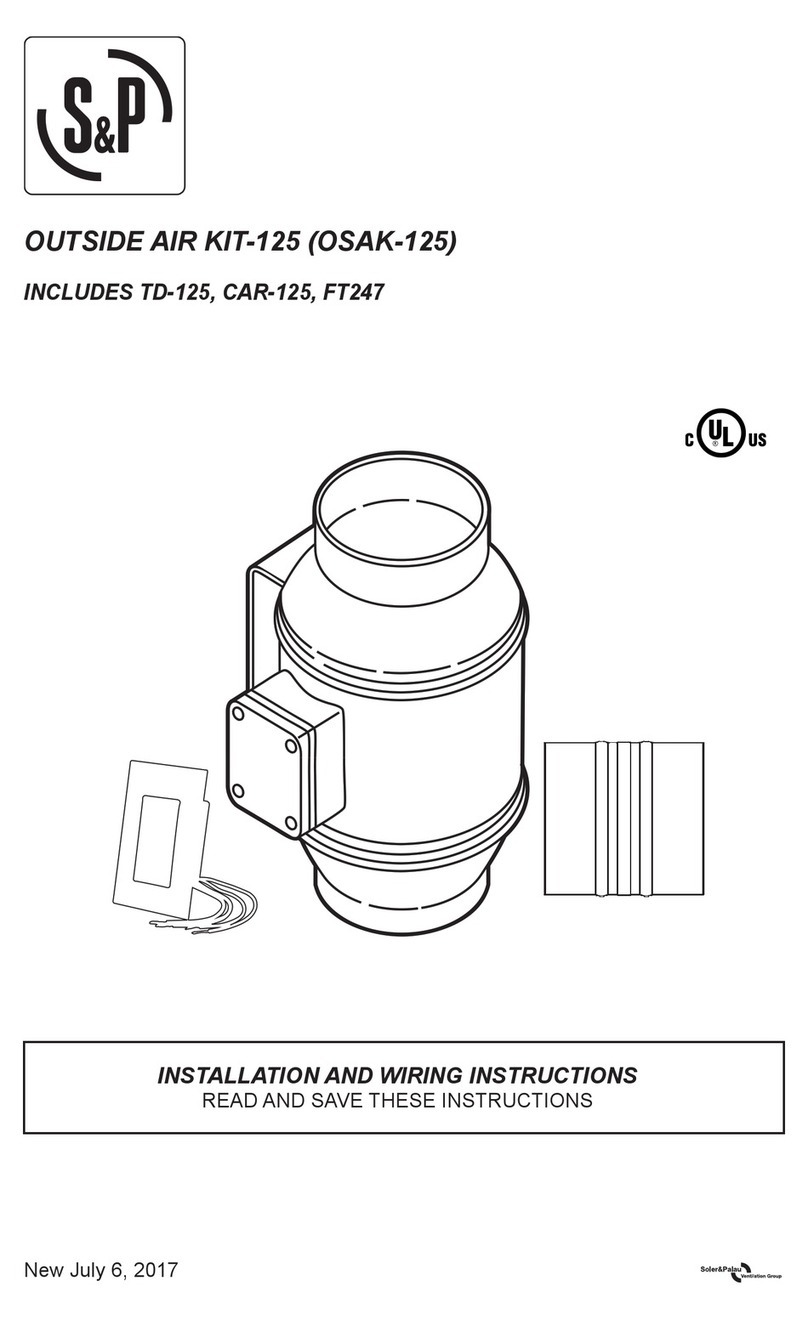 Soler & Palau OSAK-125 Assembly instructions