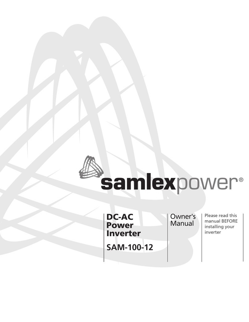 SamplexPower SAM-100-12 owner's manual