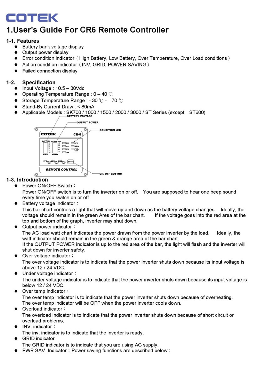 Cotek CR6 user guide