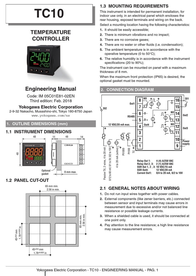 YOKOGAWA TC10 Installation and operation manual