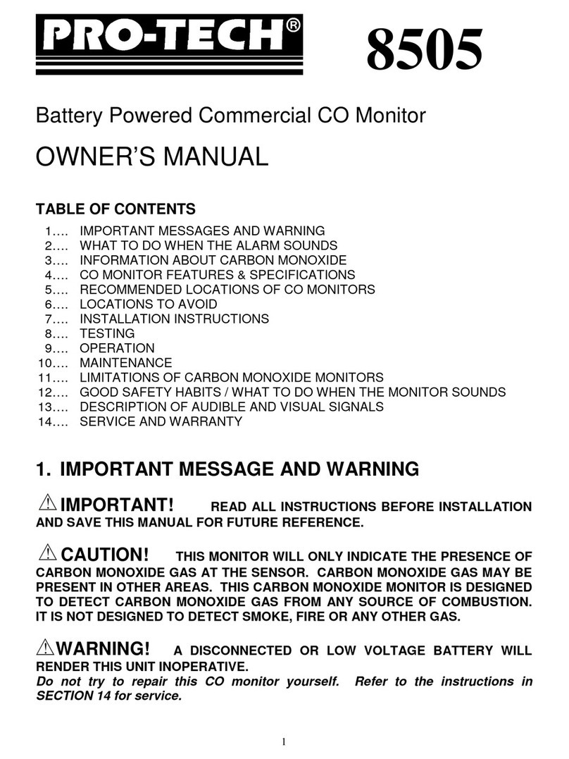 protech 8505 User manual