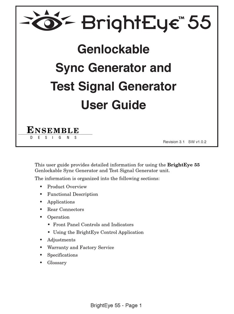 Ensemble Designs BrightEye 55 user guide