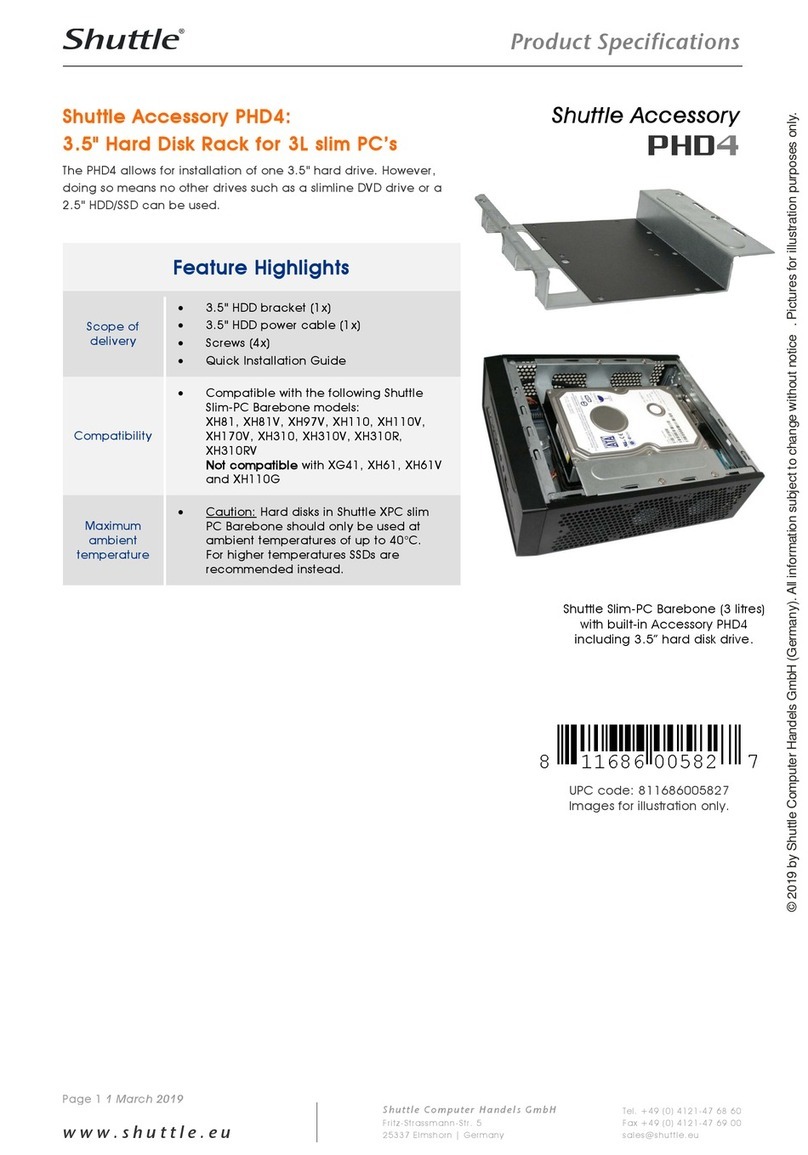 Shuttle PHD4 User manual
