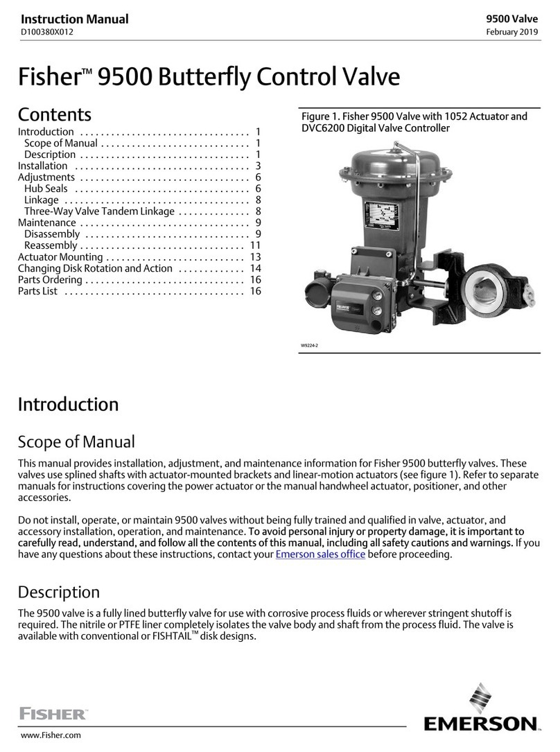 Emerson Fisher 9500 User manual