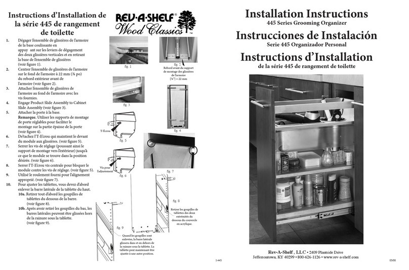 Rev-A-Shelf 445 Series User manual Rev-A-Shelf 445 Series User manual