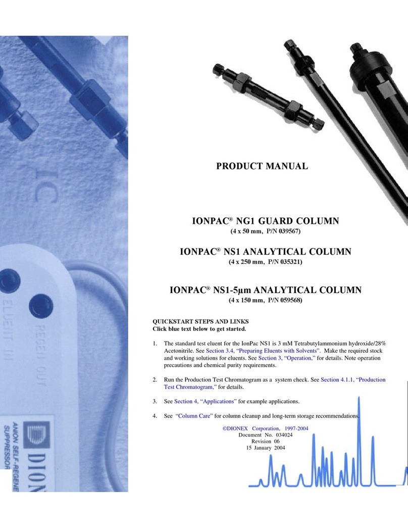 Dionex IONPAC NG1 User manual