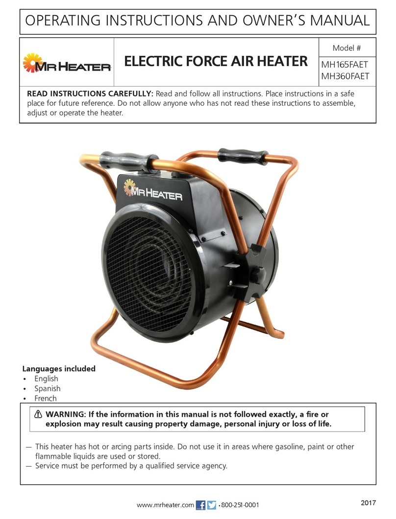 MrHeater MH165FAET Operating instructions and owner's manual