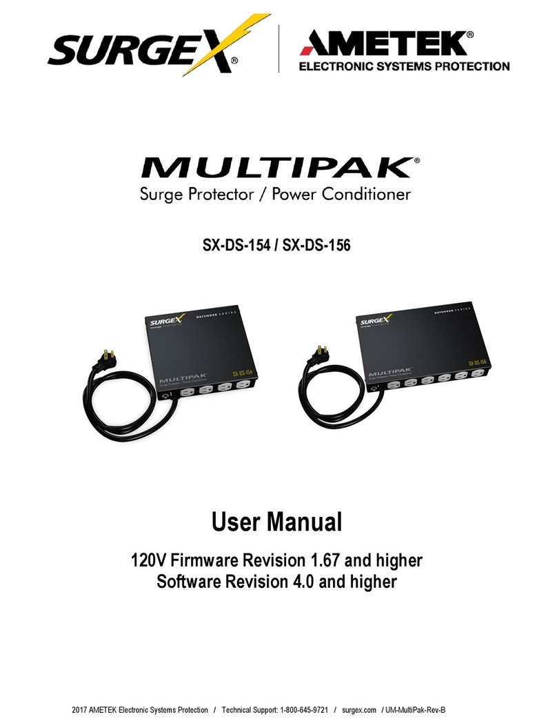 SurgeX SX-DS-154 DEFENDER SERIES MULTIPAK user manual