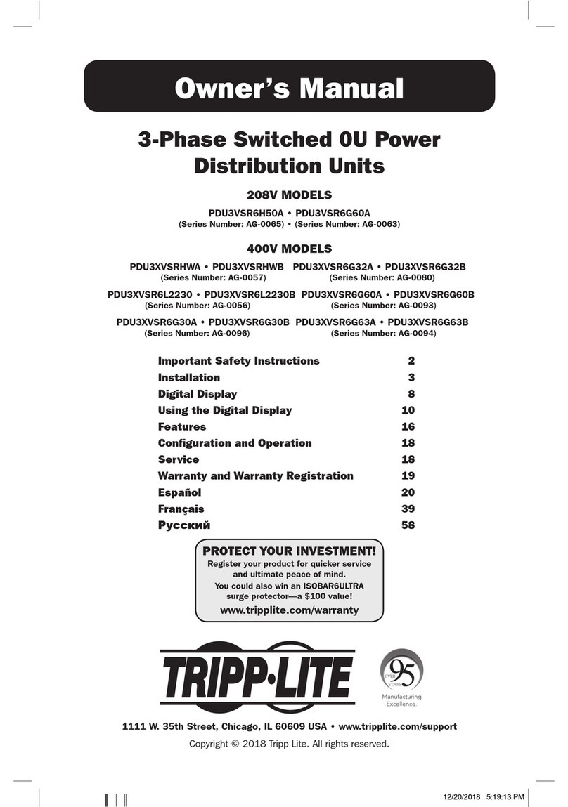 Tripp Lite PDU3VSR6H50A User manual