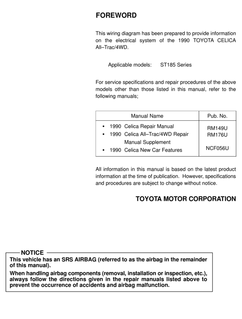 Toyota ST185 Series Operating instructions