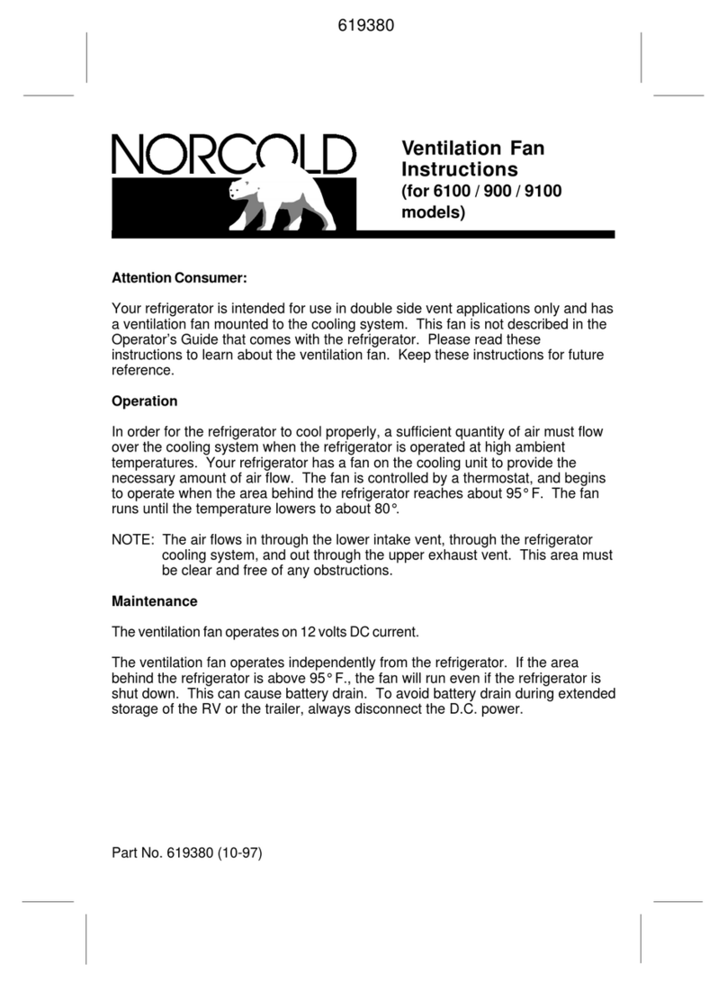 Norcold 6100 Operator's guide
