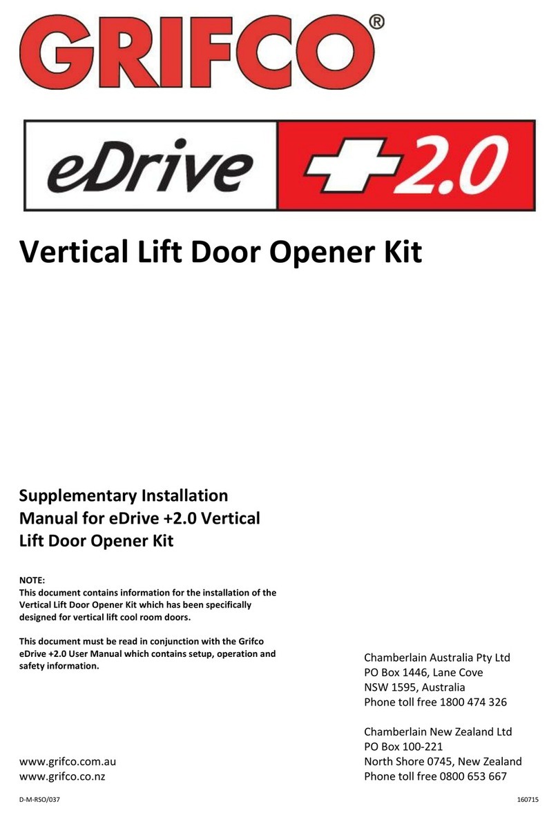 Grifco eDrive +2.0 Supplementary installation manual