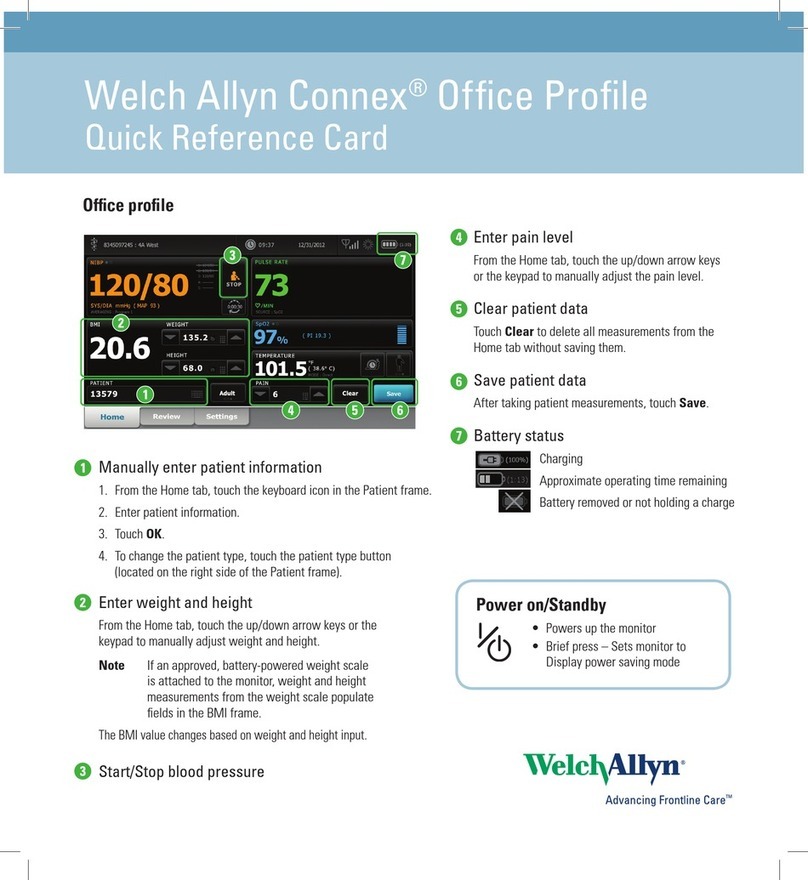 Welch Allyn Connex Quick reference guide Welch Allyn Connex Quick reference guide
