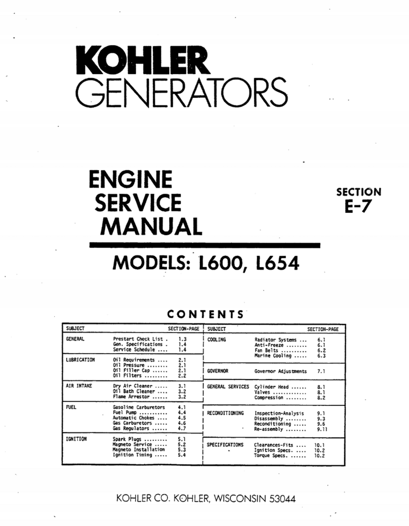 Kohler L600 User manual