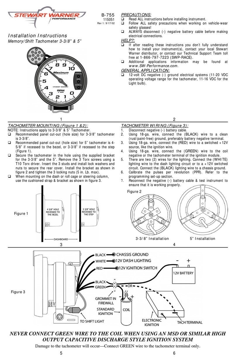 Stewart Warner B-755 installation instructions
