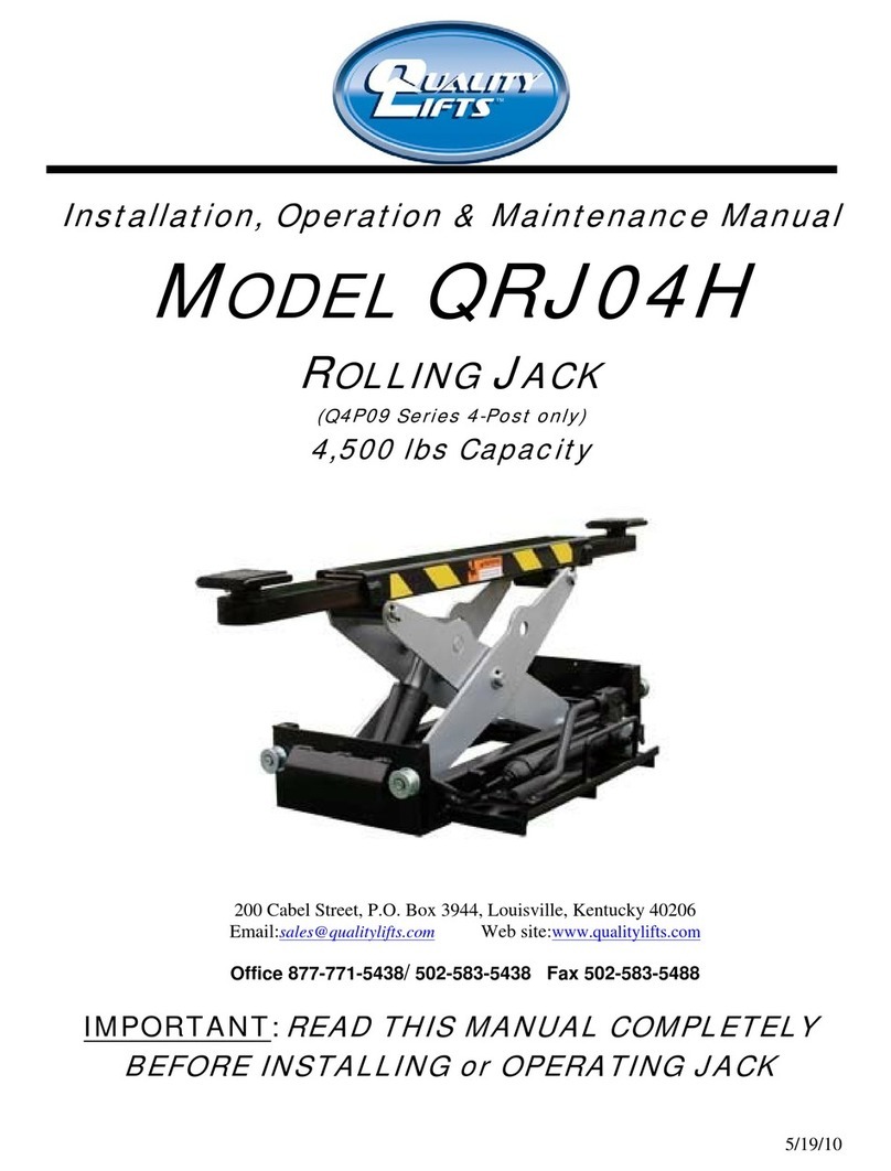 QUALITY LIFTS Q4P09 Series Owner's manual