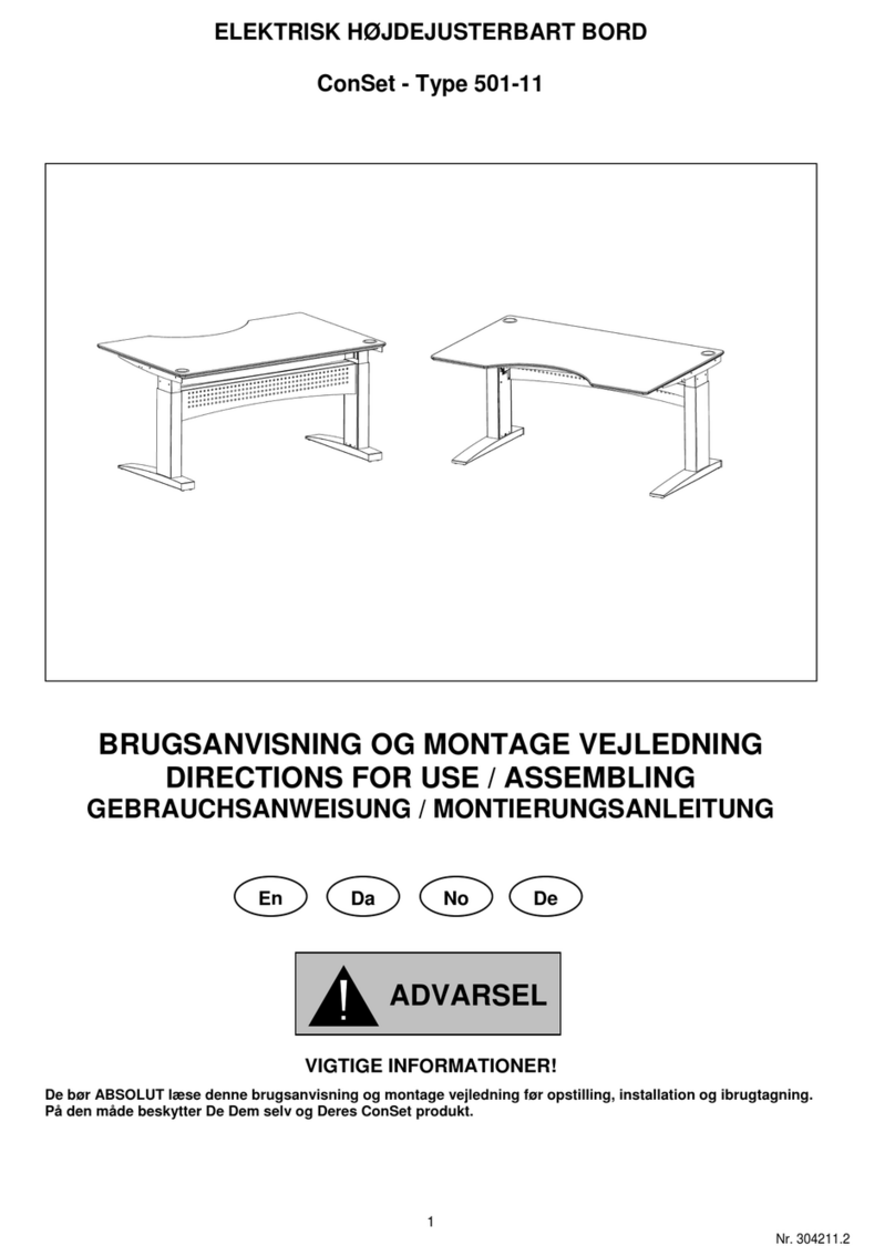 CONSET 501-11 Directions for use and assembling