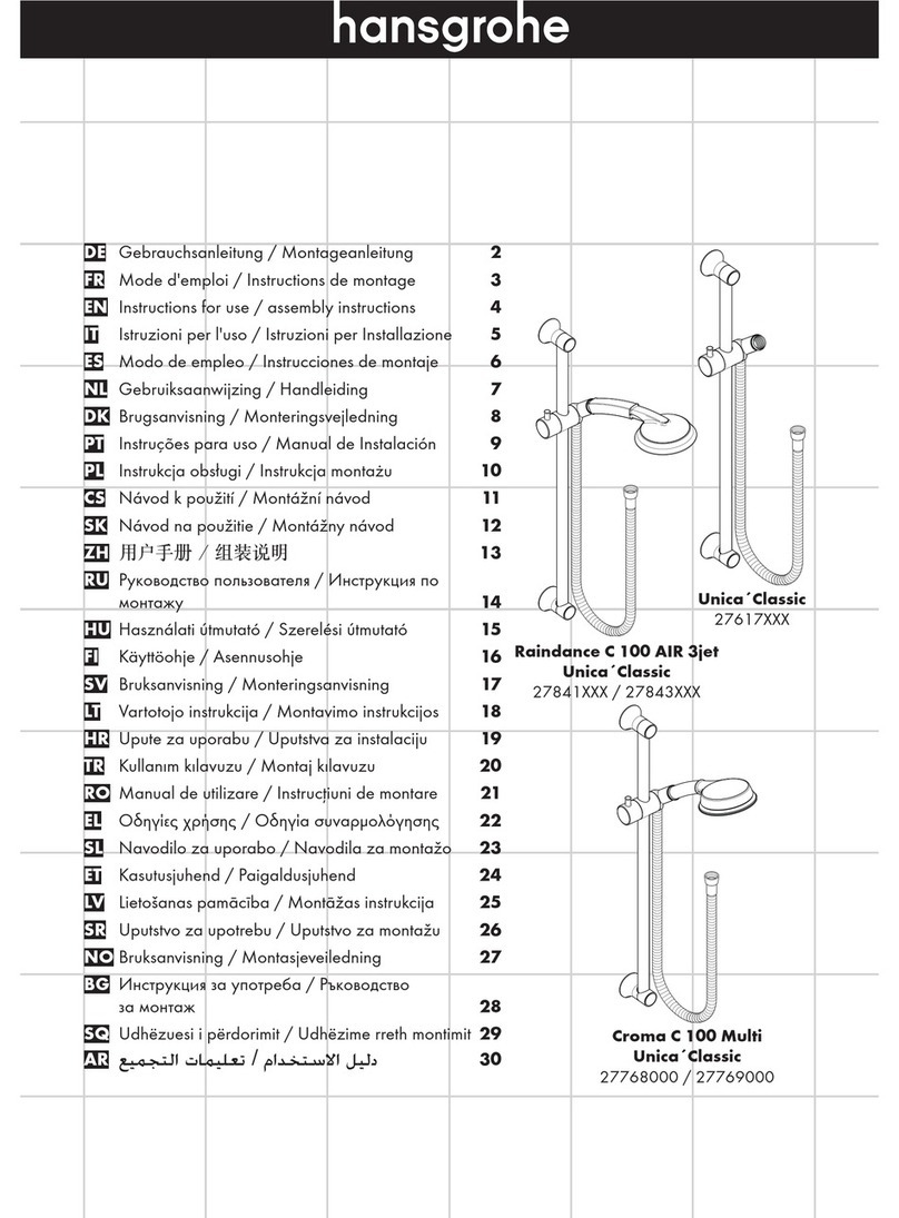 Hans Grohe Raindance S 100 AIR 3-Jet User manual Hans Grohe Raindance S 100 AIR 3-Jet User manual