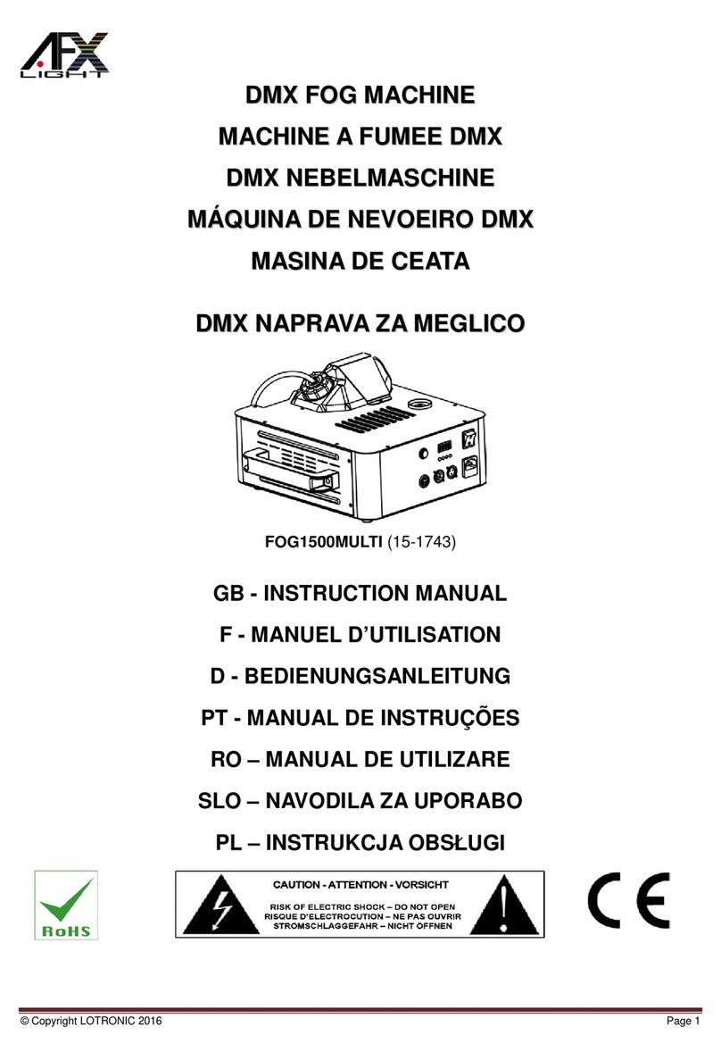 afx light FOG1500MULTI User manual afx light FOG1500MULTI User manual