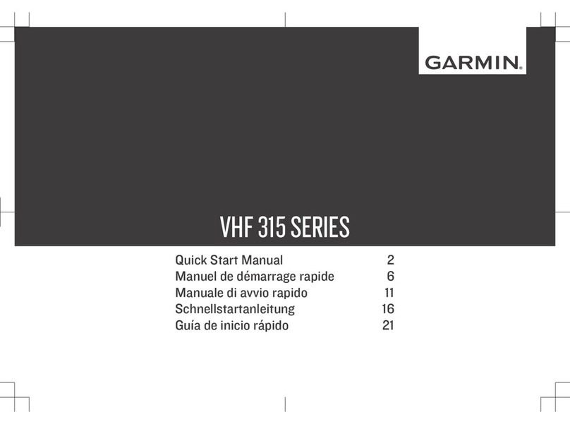 Garmin VHF 315 Series Quick start manual