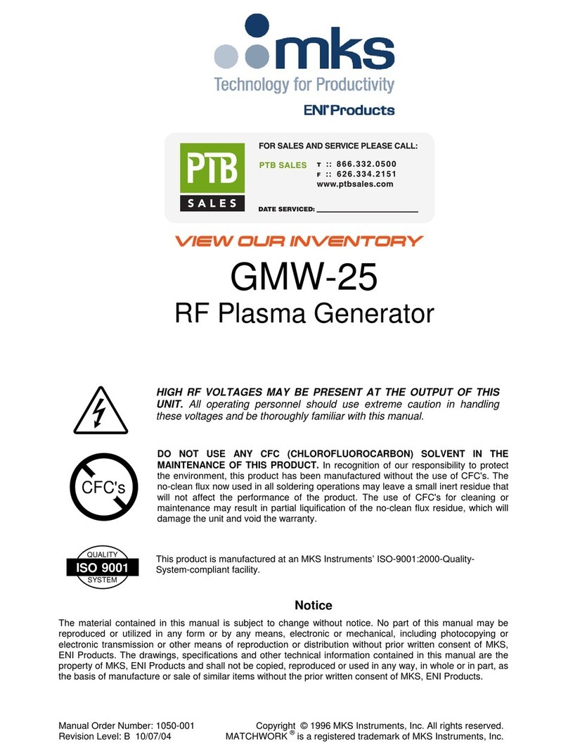 MKS GMW-25 Operation manual