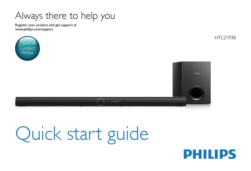 Philips HTL2193B quick start guide