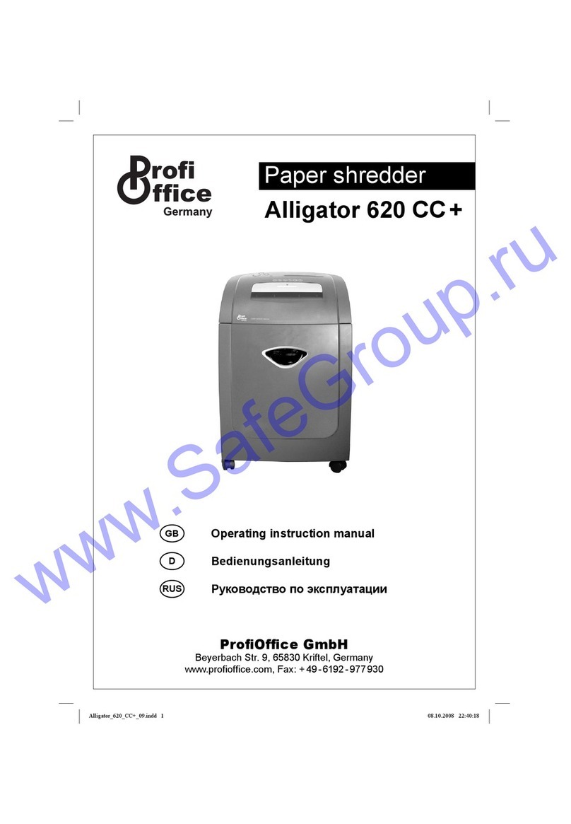 ProfiOffice Alligator 620 CC Plus Operating instructions manual