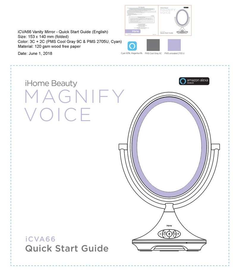 iHome Beauty iCVA66 quick start guide