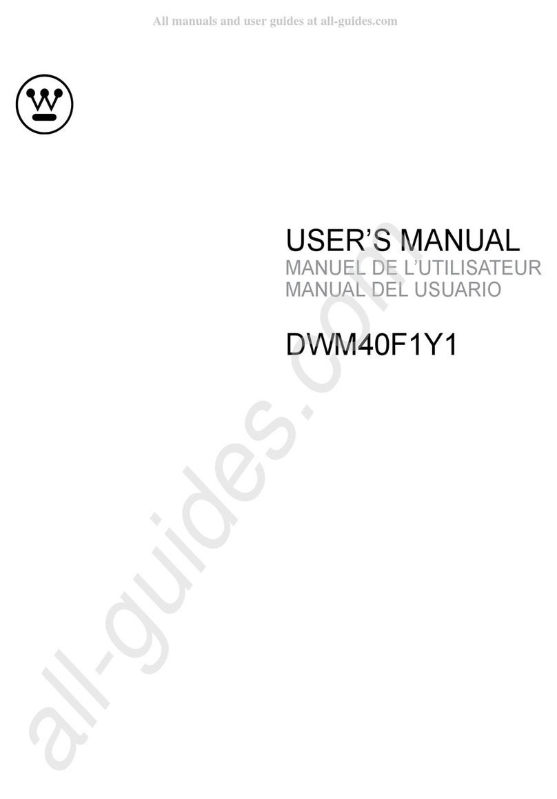 Westinghouse DWN40F1Y1 User manual