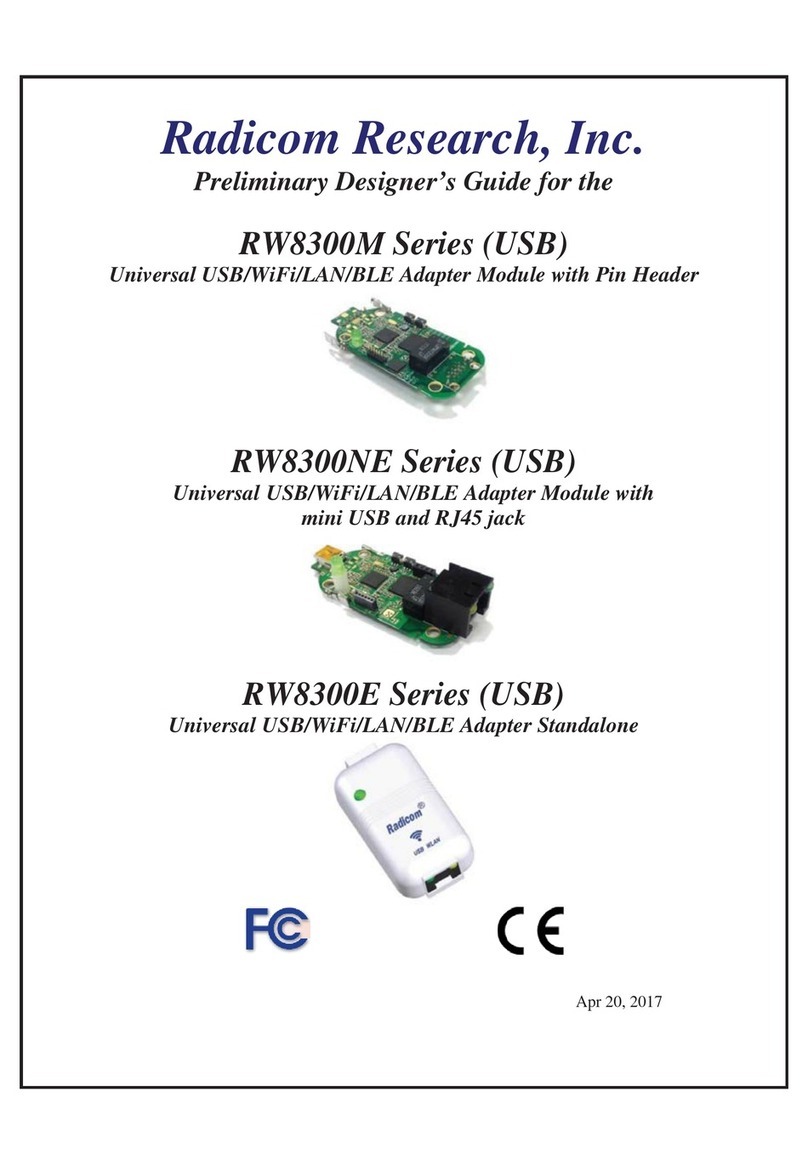 Radicom RW8300M Series Designer's guide