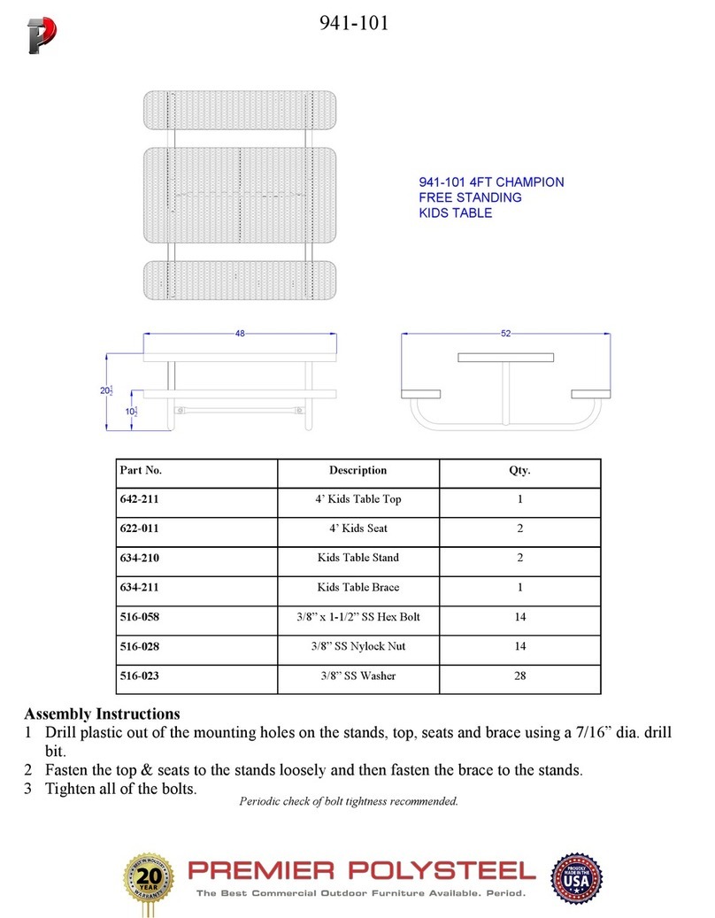 PREMIER POLYSTEEL 941-101 Assembly instructions