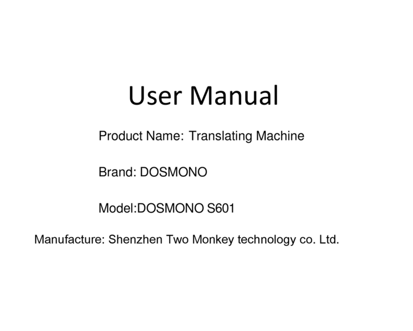 DOSMONO S601 User manual