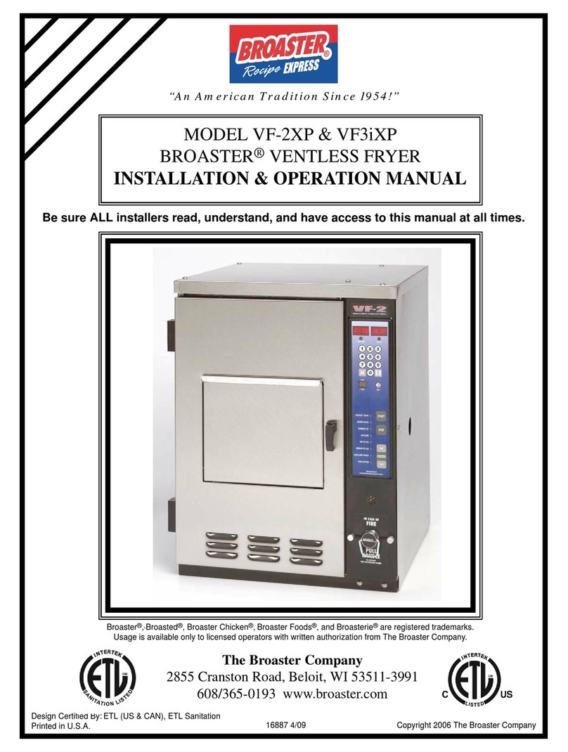 Broaster VF3iXP User manual Broaster VF3iXP User manual
