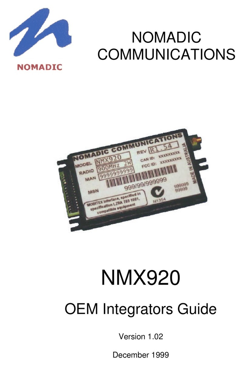 Nomadic NMX920 Integrator guide