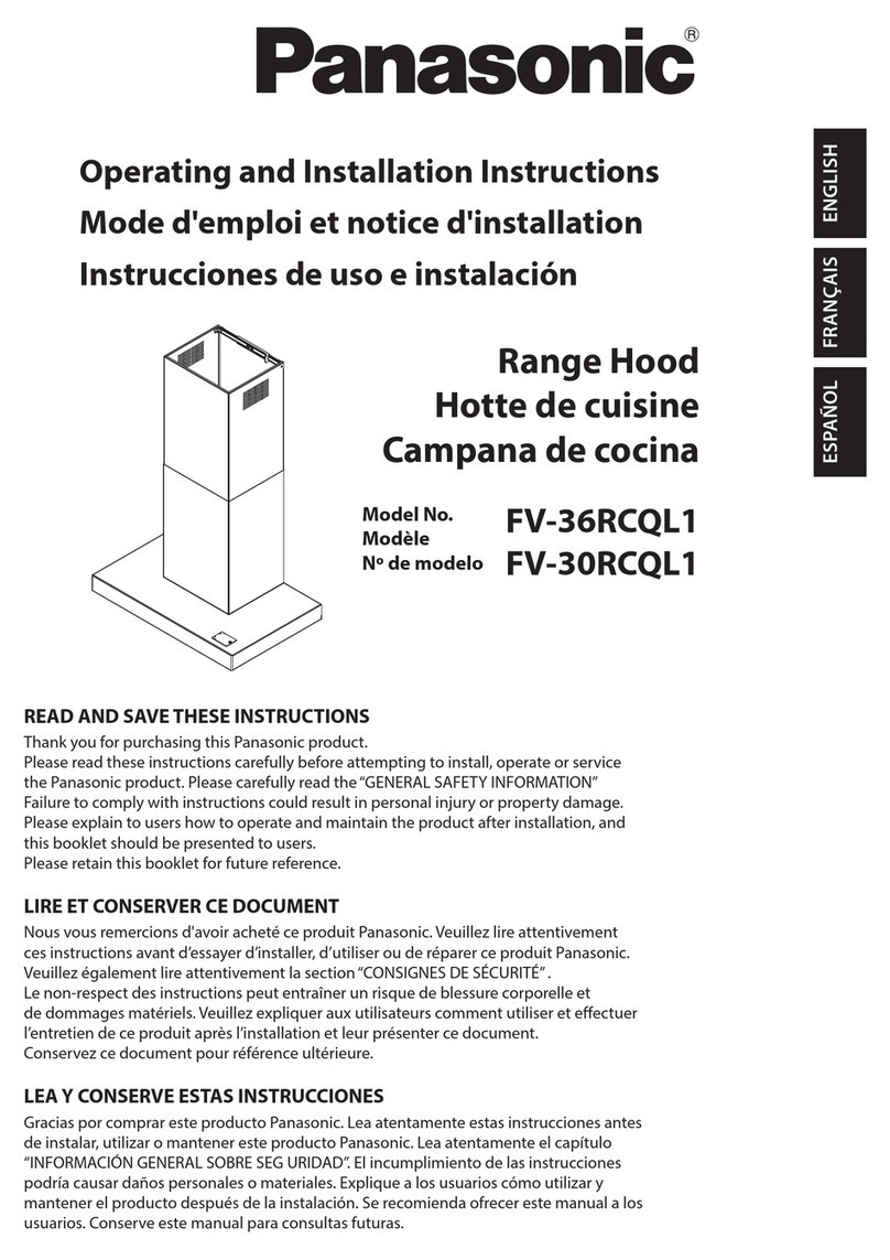 Panasonic FV-36RCQL1 User manual