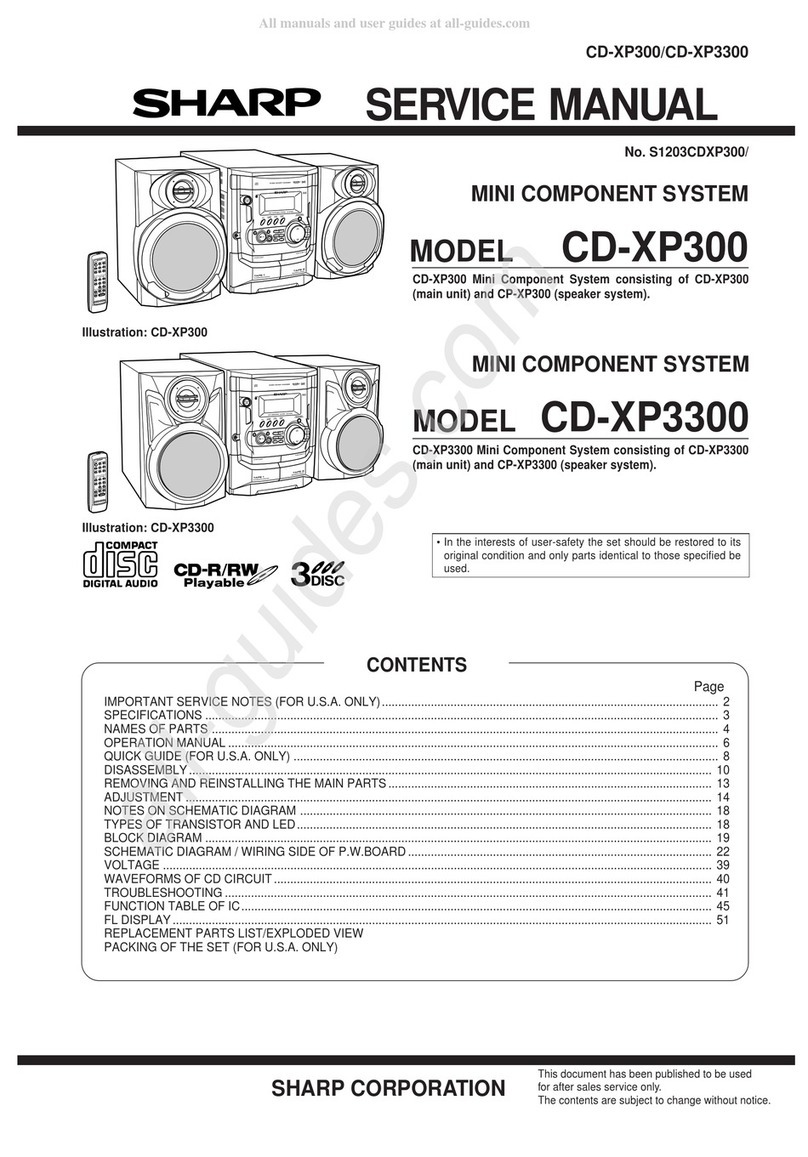 Sharp CD-XP300 - Compact Stereo System Service manual