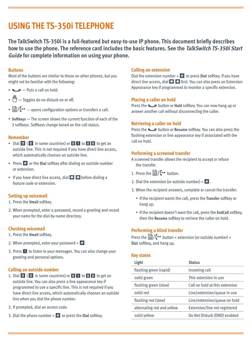 Talkswitch TS-350i Datasheet