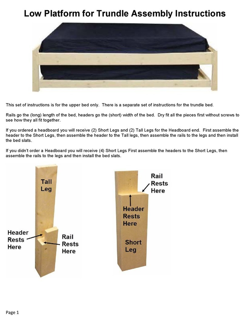 College Bed Lofts Low Platform for Trundle Assembly guide