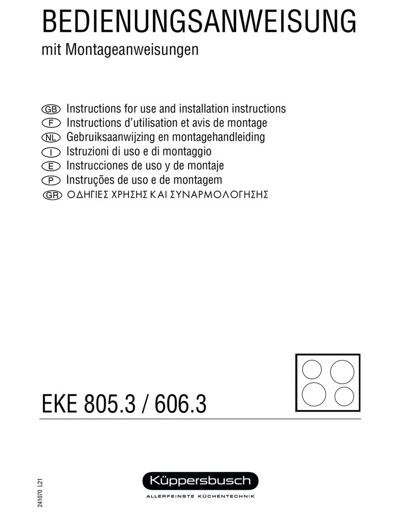 Kuppersbusch EKE 805.3 Instructions for use and installation instructions