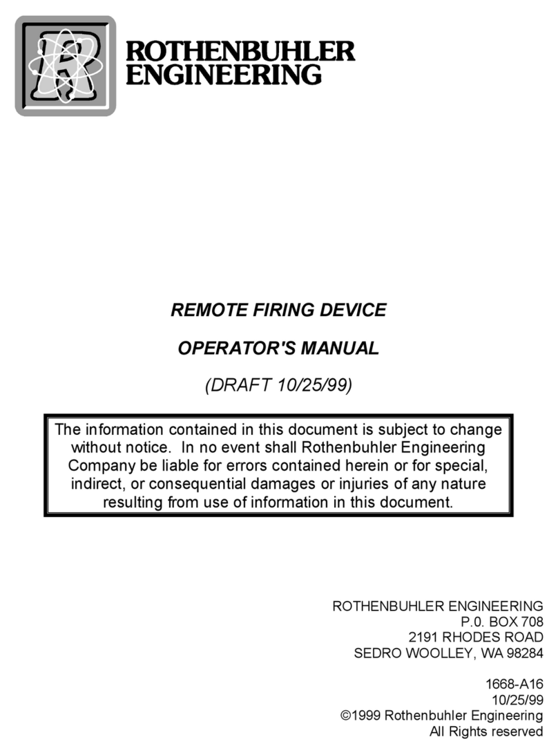 Rothenbuhler Engineering REMOTE FIRING DEVICE User manual