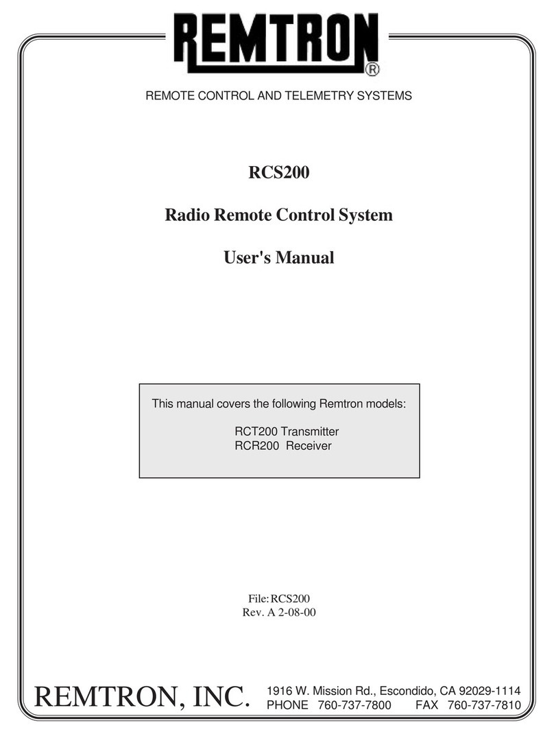 Remtron RCS200 User manual