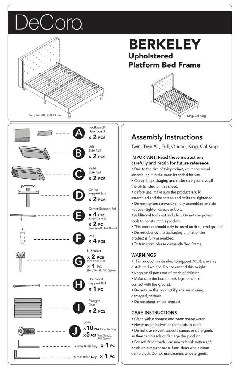 Decoro BERKELEY Assembly guide